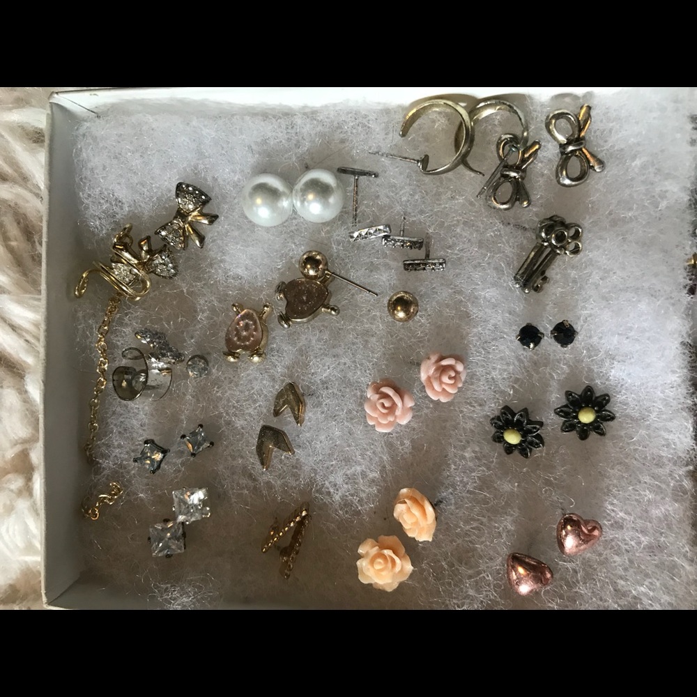 Earrings and cuffs